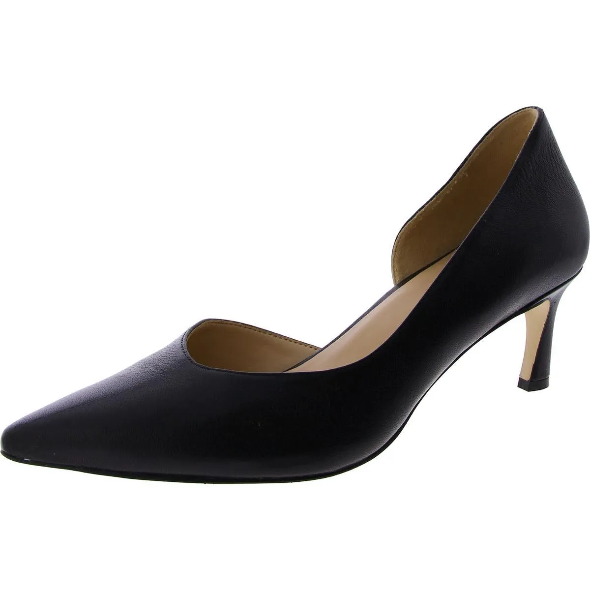 27 Edit Womens Faith Leather Pumps D'Orsay Heels