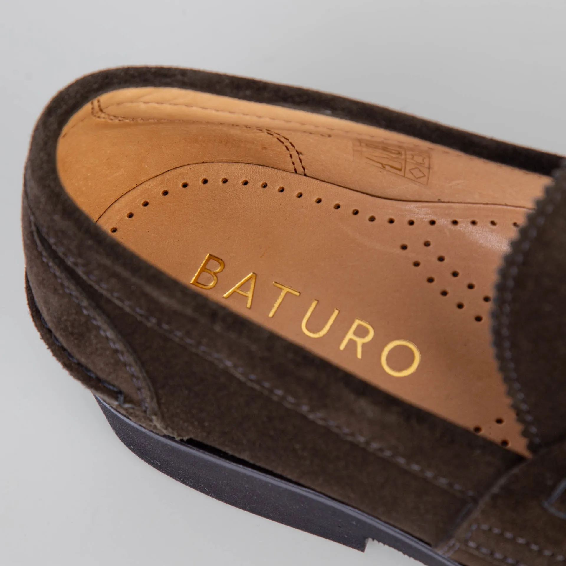 BATURO CALZATURE LOAFERS 750 SUEDE MUSCHIO GREEN