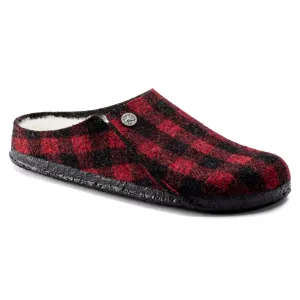 Birkenstock Men's Zermatt Shearling Wool Felt (Plaid Red - Regular Fit)