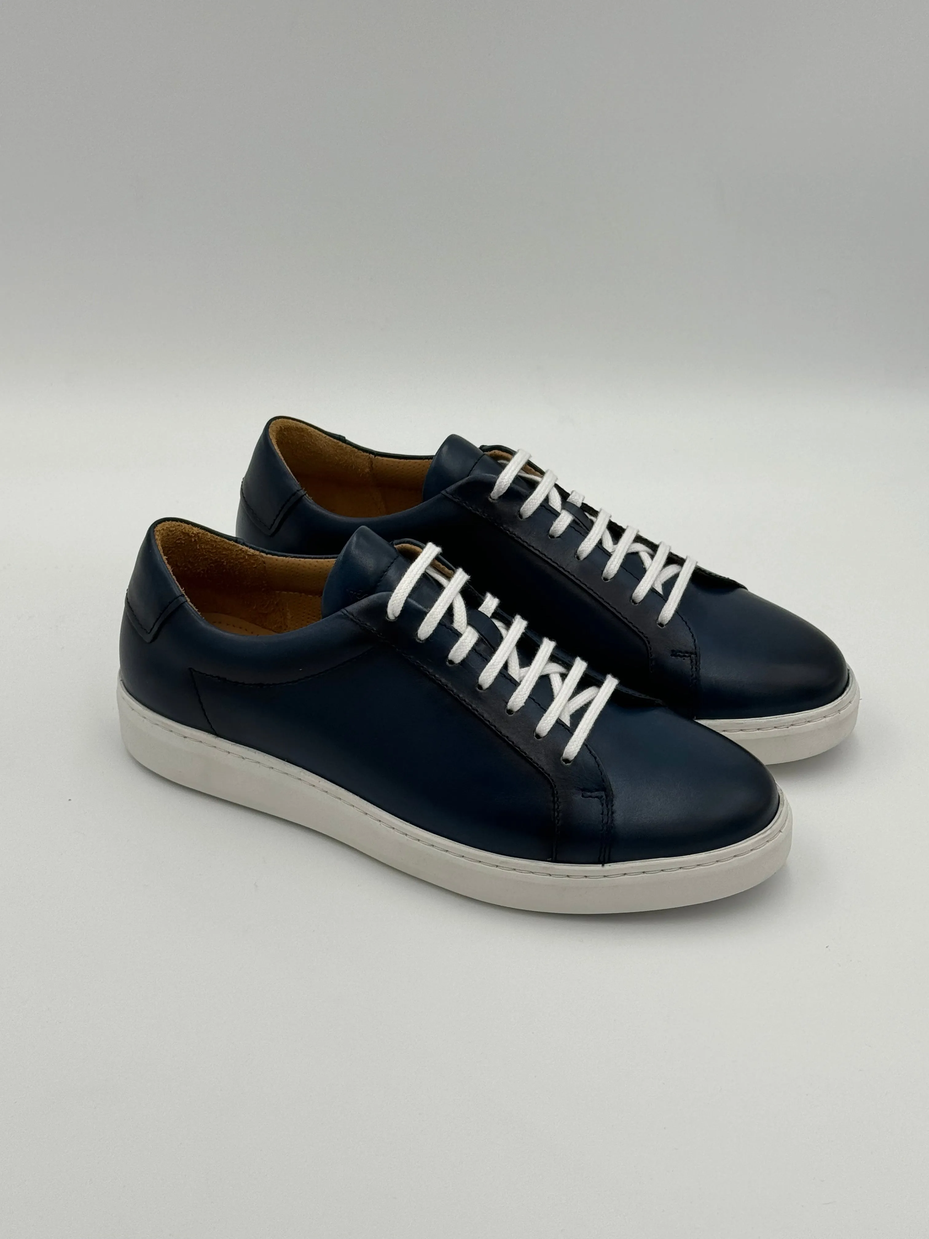 Calfskin Sneakers - Navy Patina