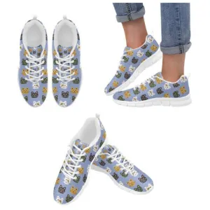 Cat Sneakers Women's Shoes Breathable Lightweight Cute Cat Walking Shoes