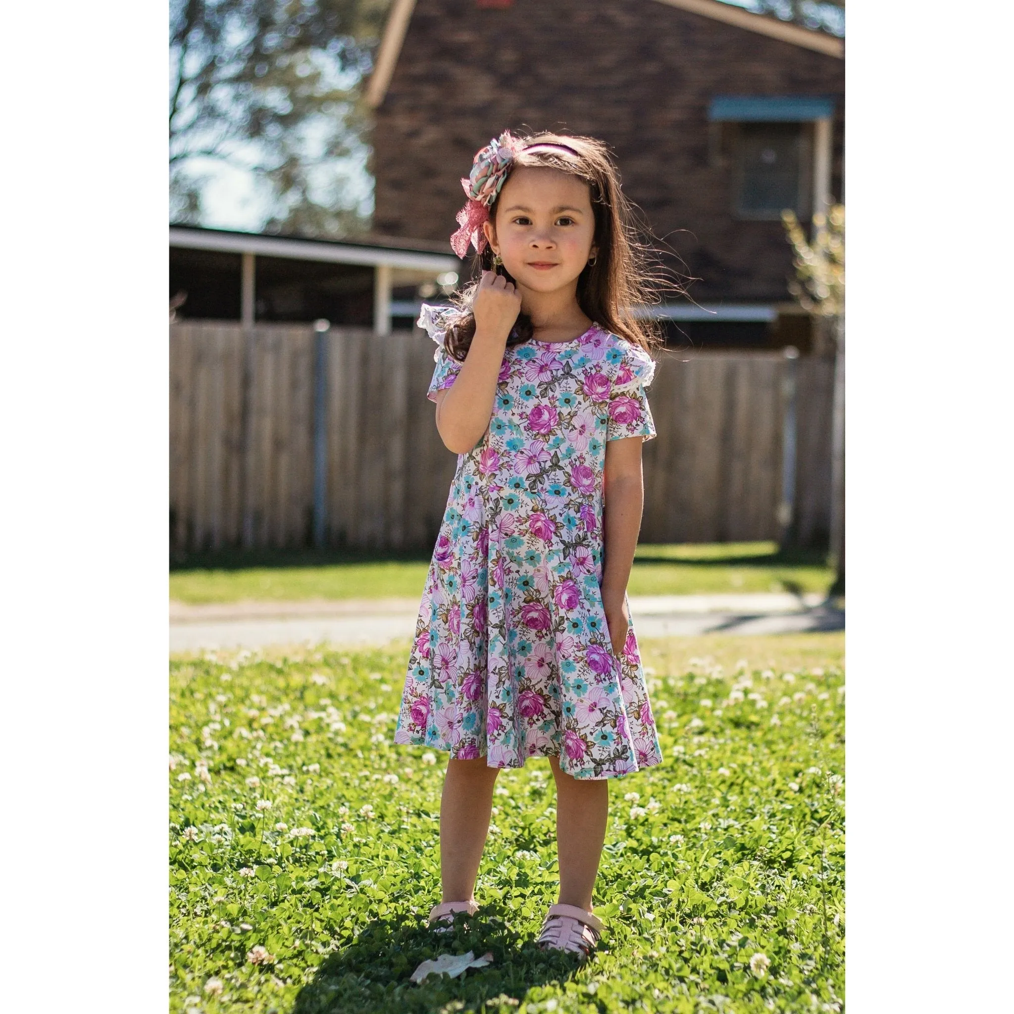 CLARA TWIRLY SHORT SLEEVE DRESS