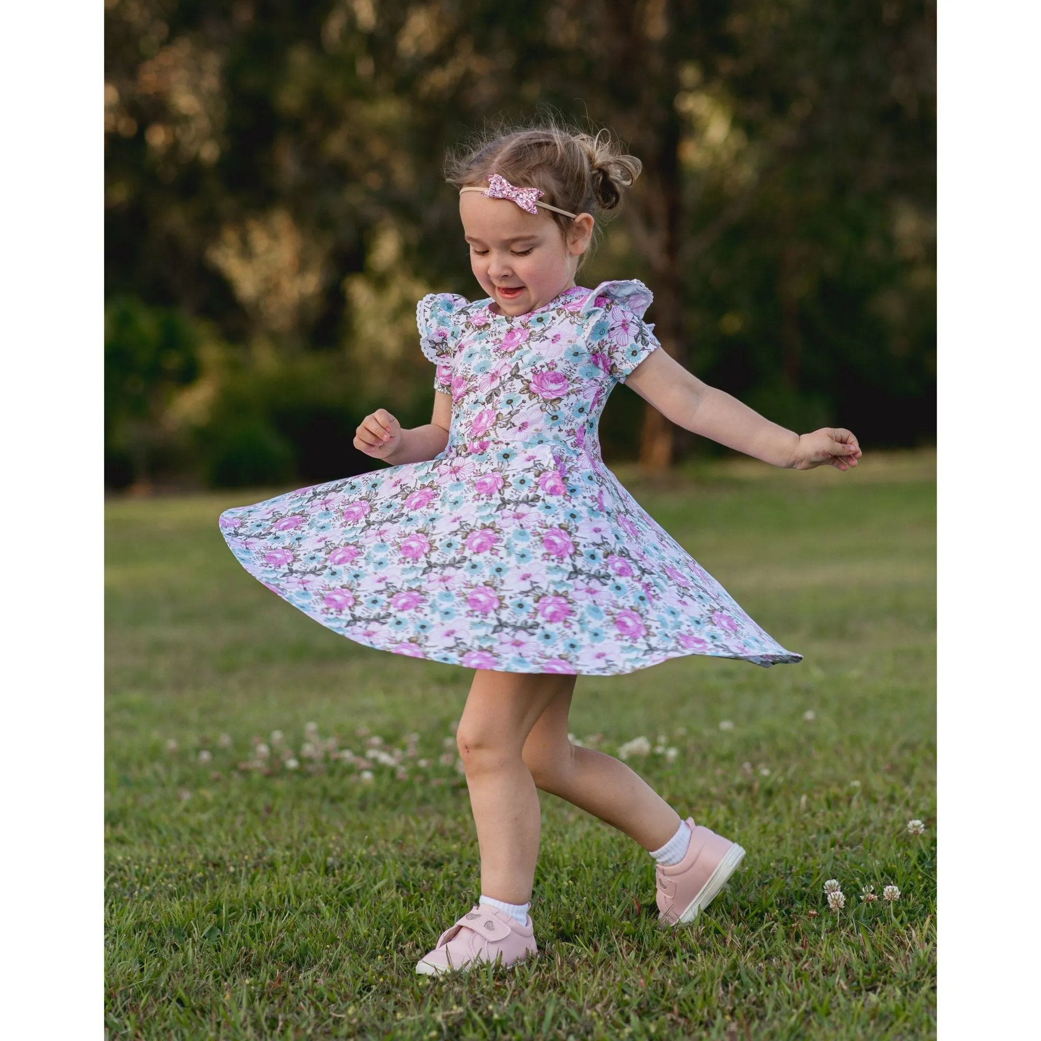 CLARA TWIRLY SHORT SLEEVE DRESS