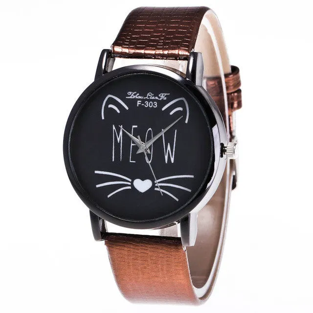 Cute Cat Pattern Watches for Women