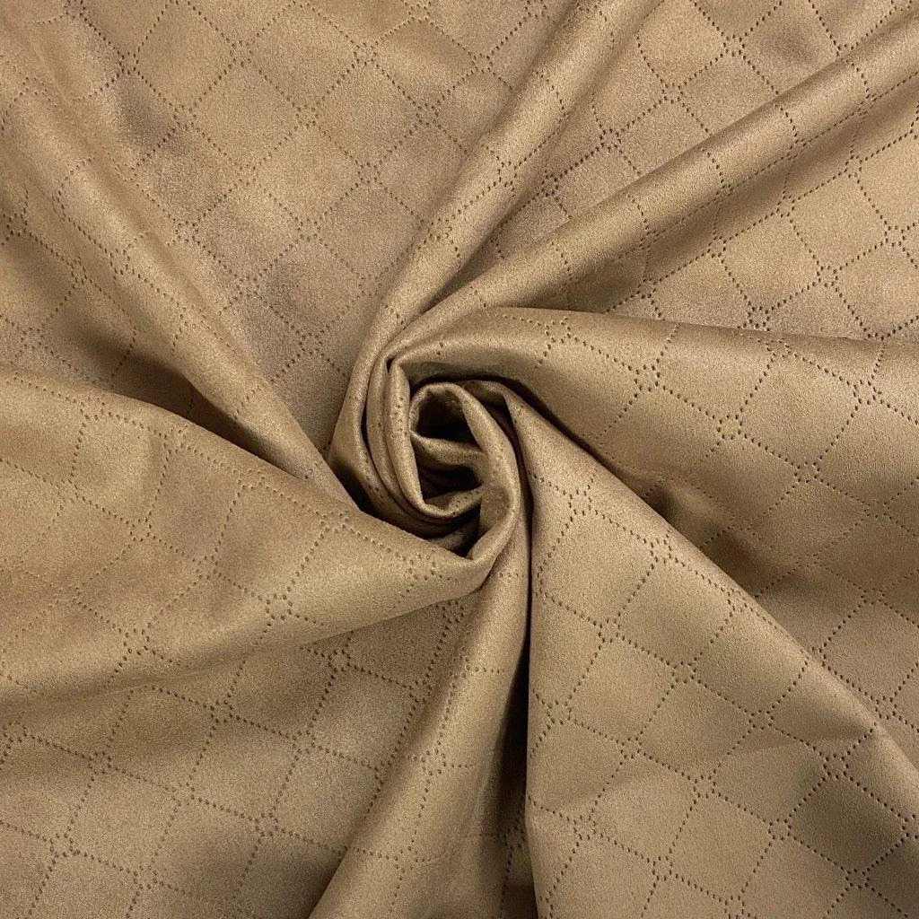 Diamond Embossed Suede Scuba Fabric