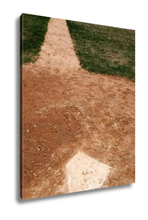 Gallery Wrapped Canvas, Homeplate On Baseball Field