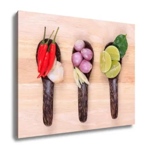 Gallery Wrapped Canvas, Spicy Thai Food Ingredients