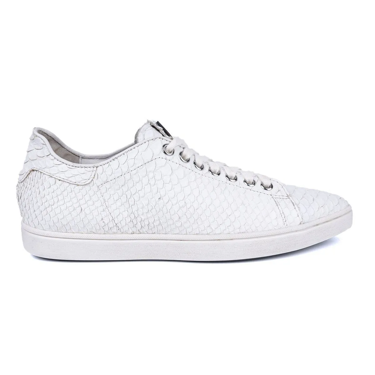 Hogl Snakeskin Low-Top Sneakers Leather White Colour For Women