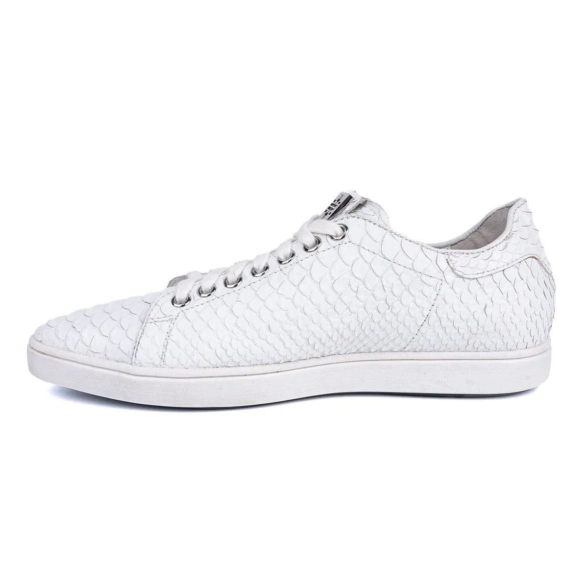 Hogl Snakeskin Low-Top Sneakers Leather White Colour For Women