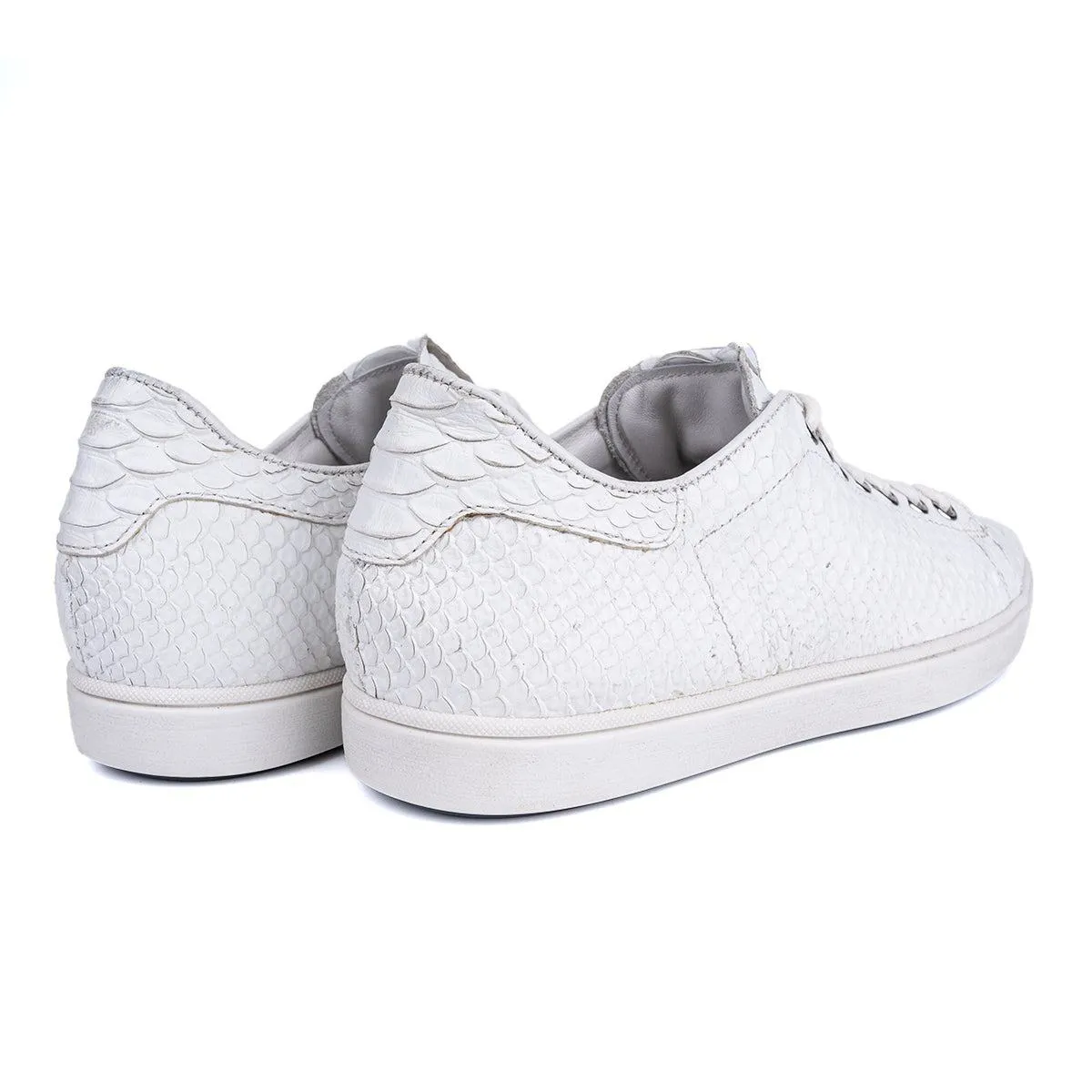 Hogl Snakeskin Low-Top Sneakers Leather White Colour For Women