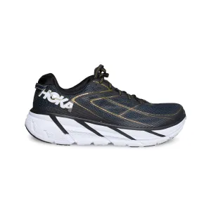 Hoka One One Clifton 3 Midnight Navy / Metallic Gold Running Shoes - Men's