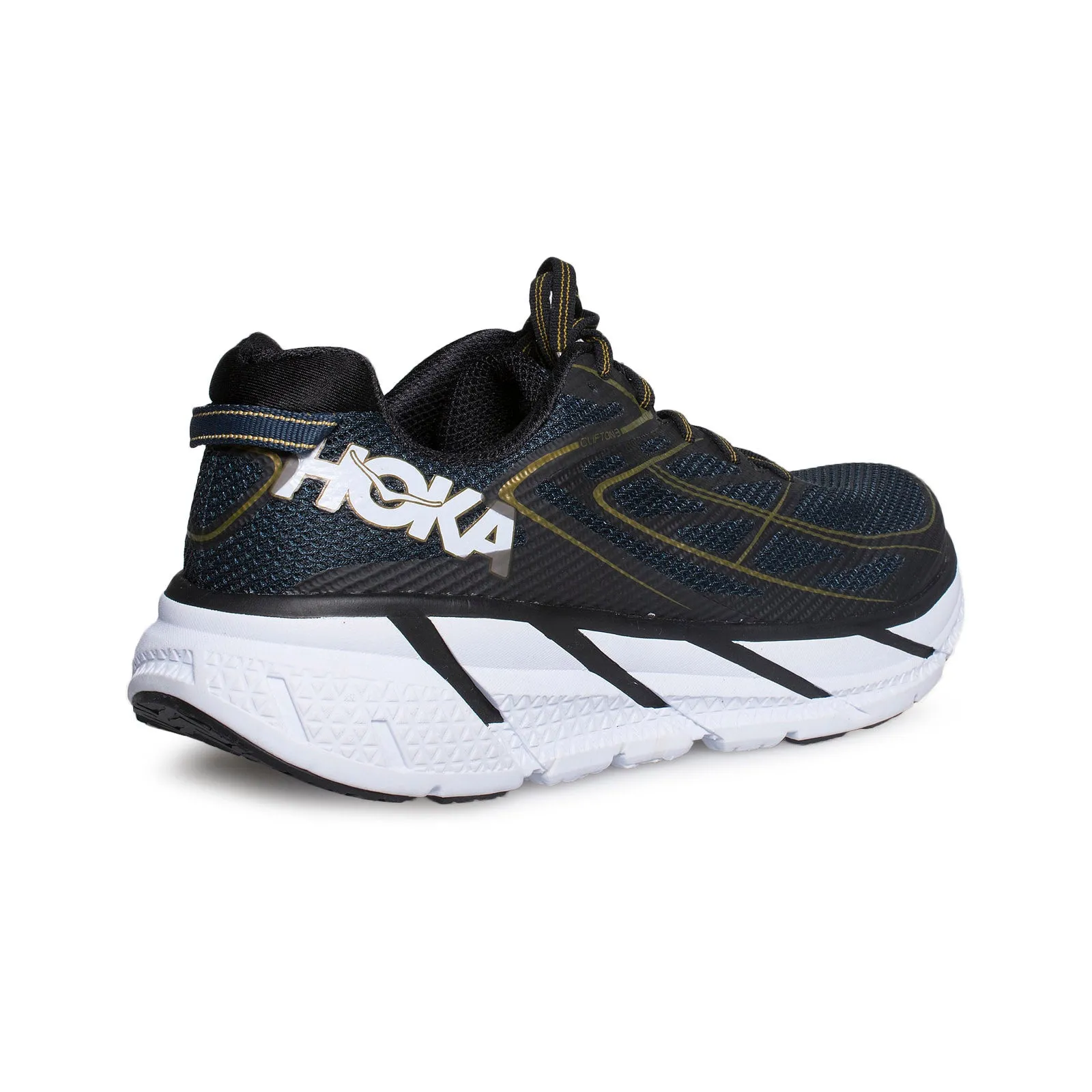 Hoka One One Clifton 3 Midnight Navy / Metallic Gold Running Shoes - Men's