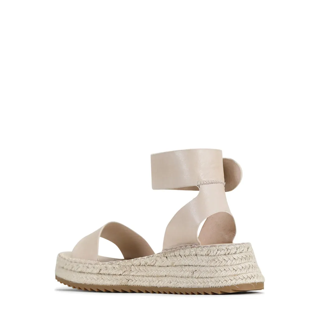 LARAH LEATHER ESPADRILLE SANDALS