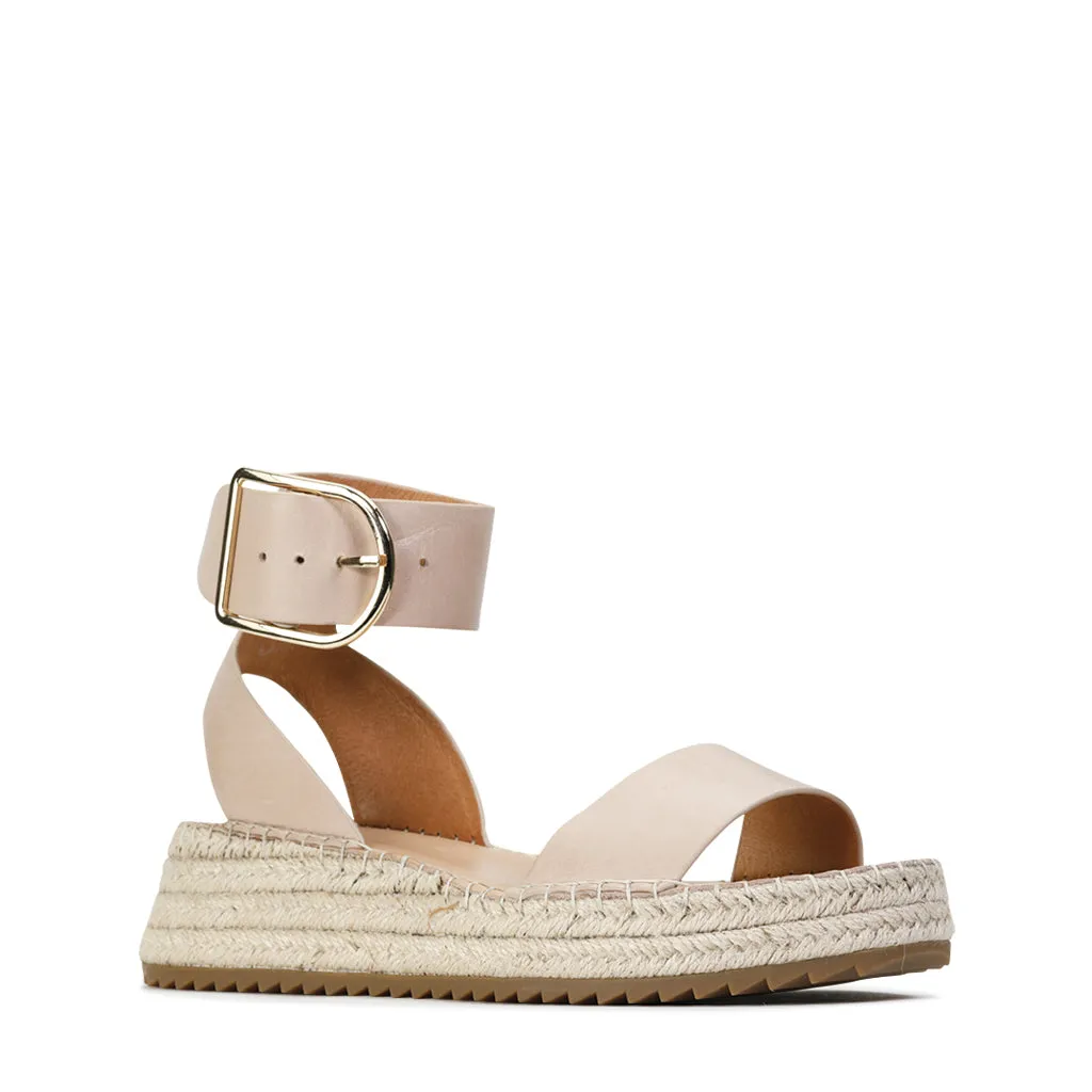 LARAH LEATHER ESPADRILLE SANDALS