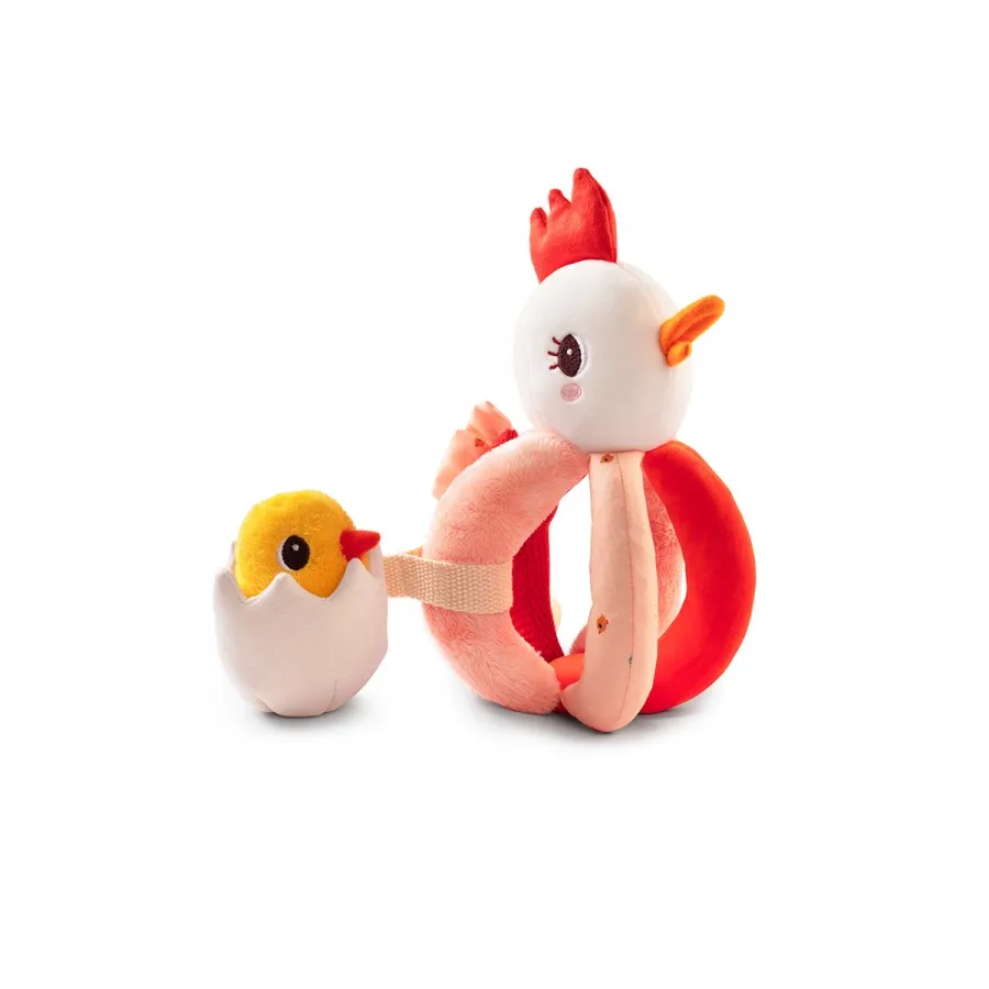 Lilliputiens Paulette the Hen Rattle with Handles