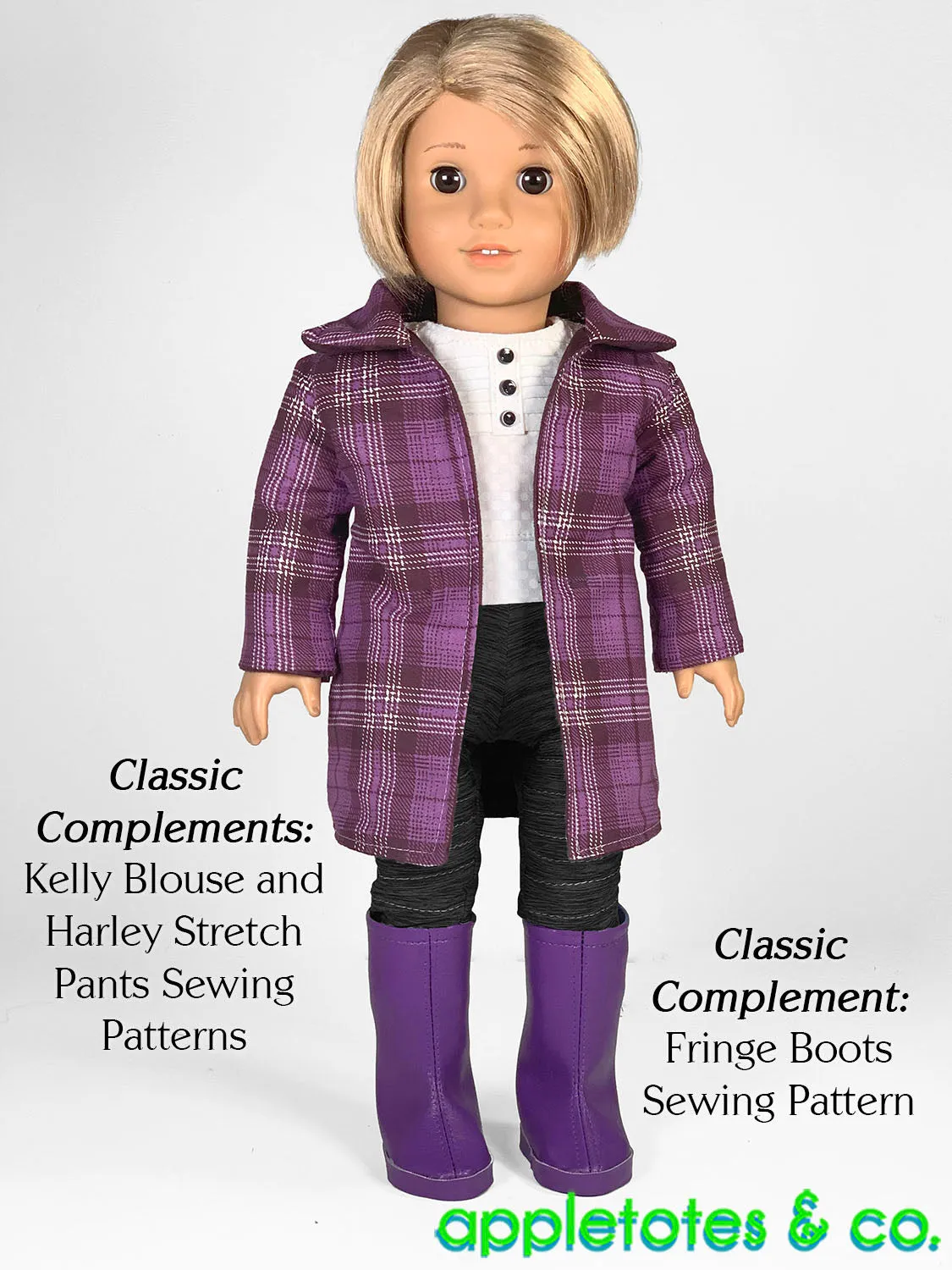 Manhattan Coat 18 Inch Doll Sewing Pattern