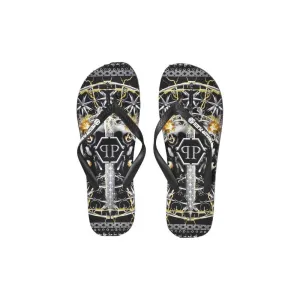 Philipp Plein Multicolor Graphic Print Women's Flip Flops