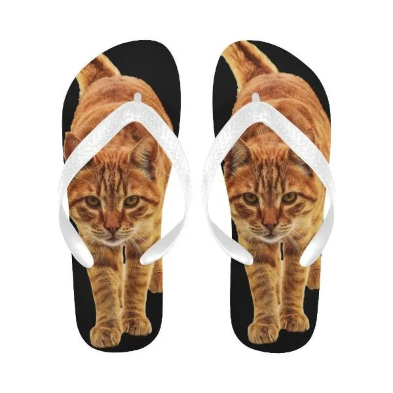 Red Cat Flip Flops Cat Lover Gifts