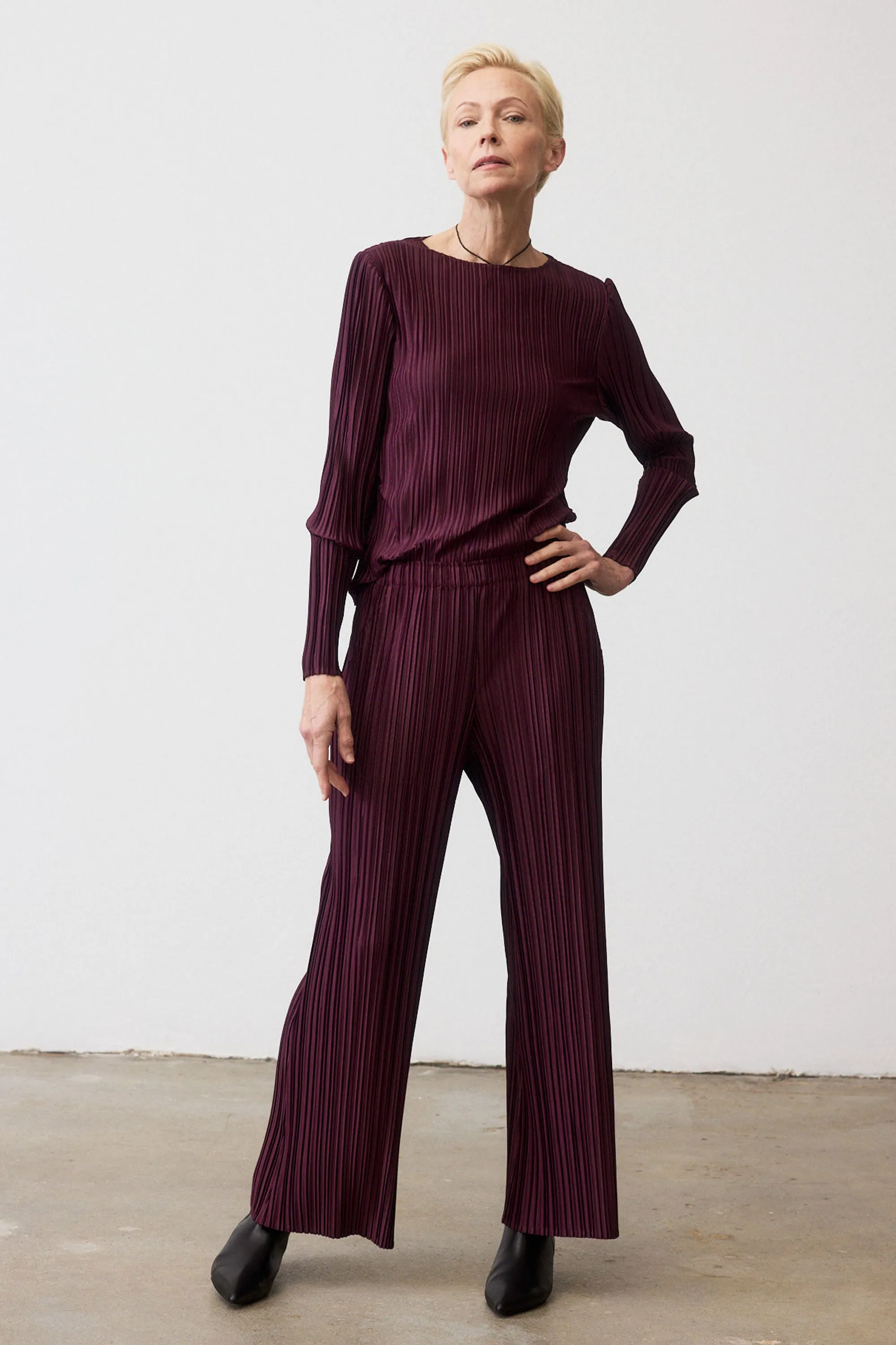 Relaxed Pleated Pants