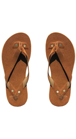 Saddle Suede Flip Flops