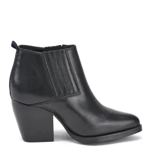 Saint Angela Black Leather Ankle Boot