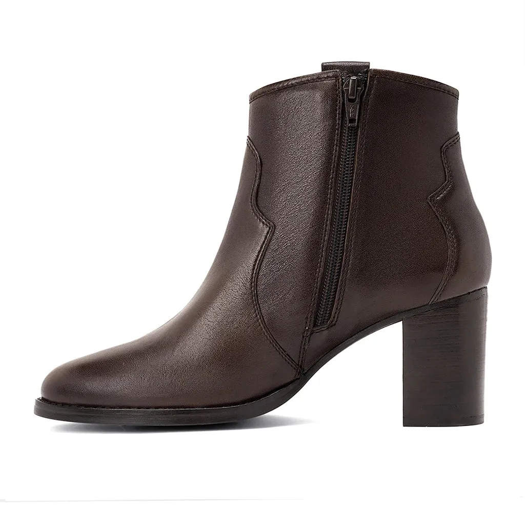 Saint Dorothy Brown Leather Ankle Boots