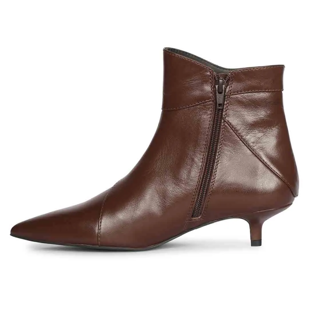 Saint Sharron Chocolate Pointed Toe Ankle Boot