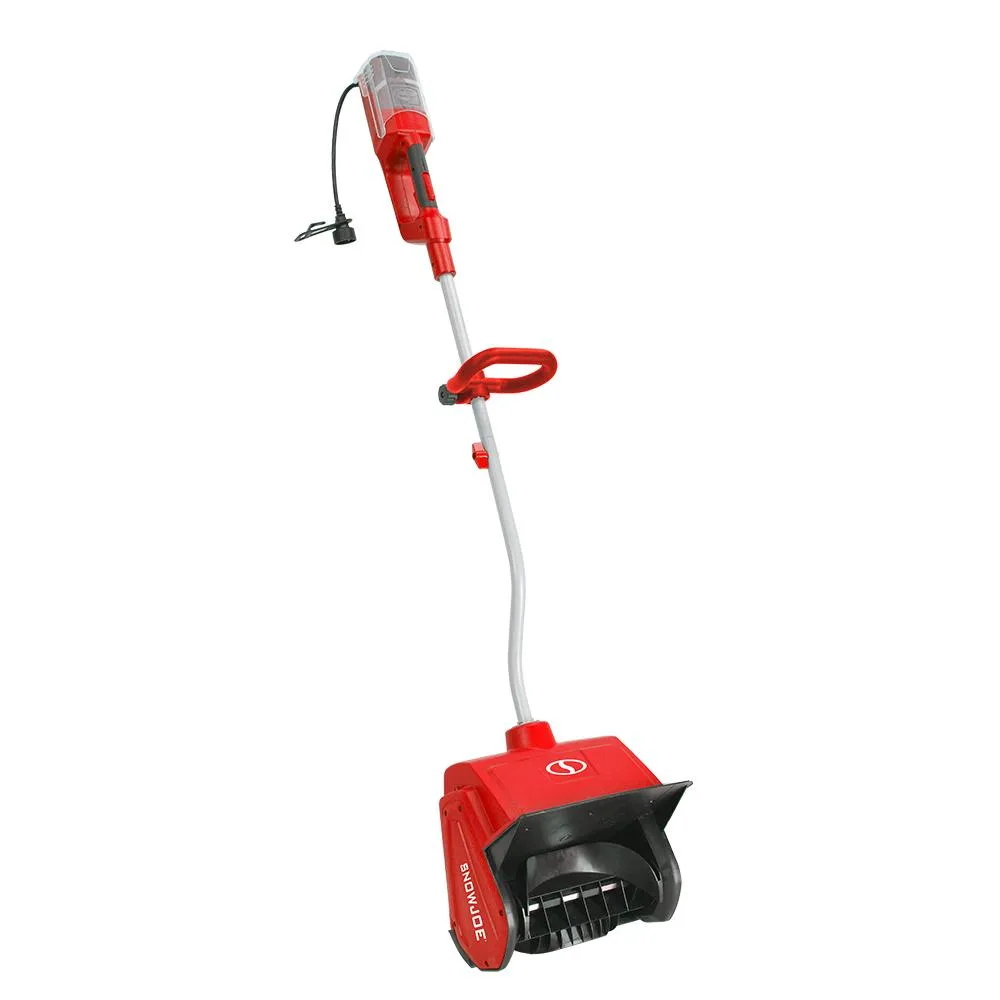 Snow Joe iON13SS-LTE-HYB-RED Hybrid Cordless and Electric Cordless Snow Shovel | 40V | 2.0 Ah | 13-Inch (Red)