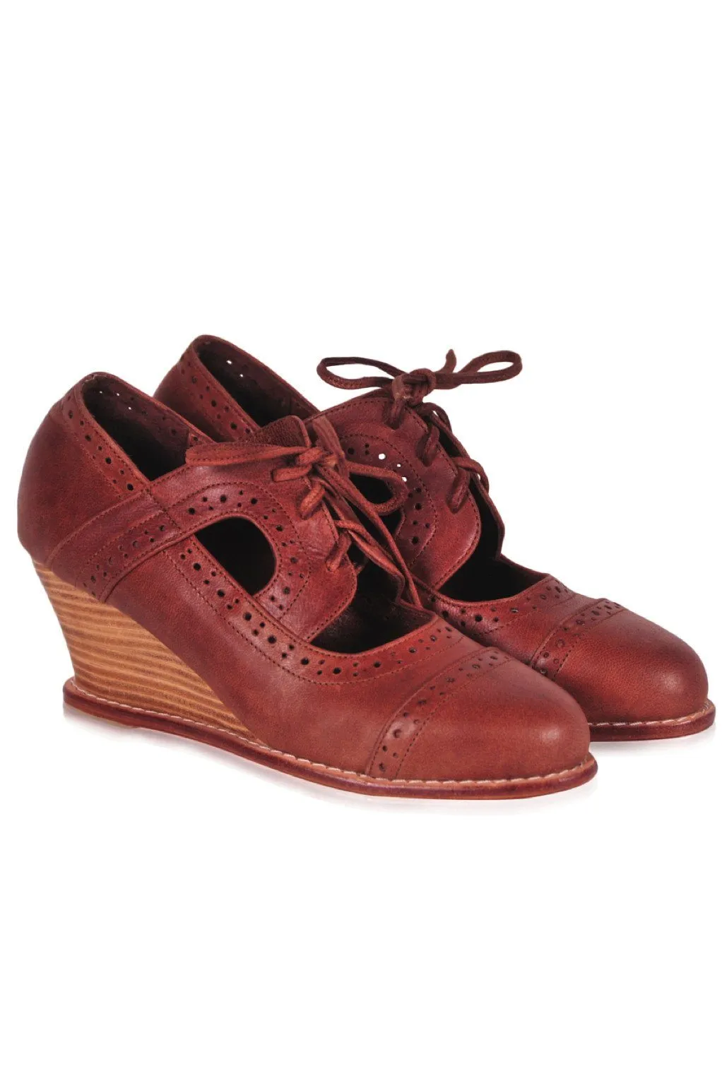 Stockholm Oxford Wedges (Sz. 8 & 8.5)