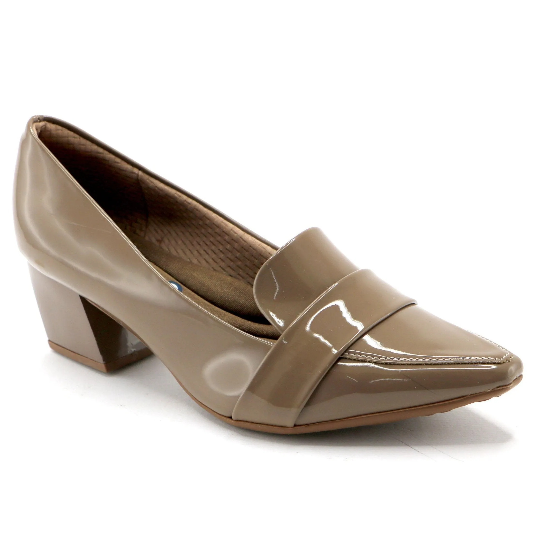 Taupe Pat Pumps for Womens (744.039)