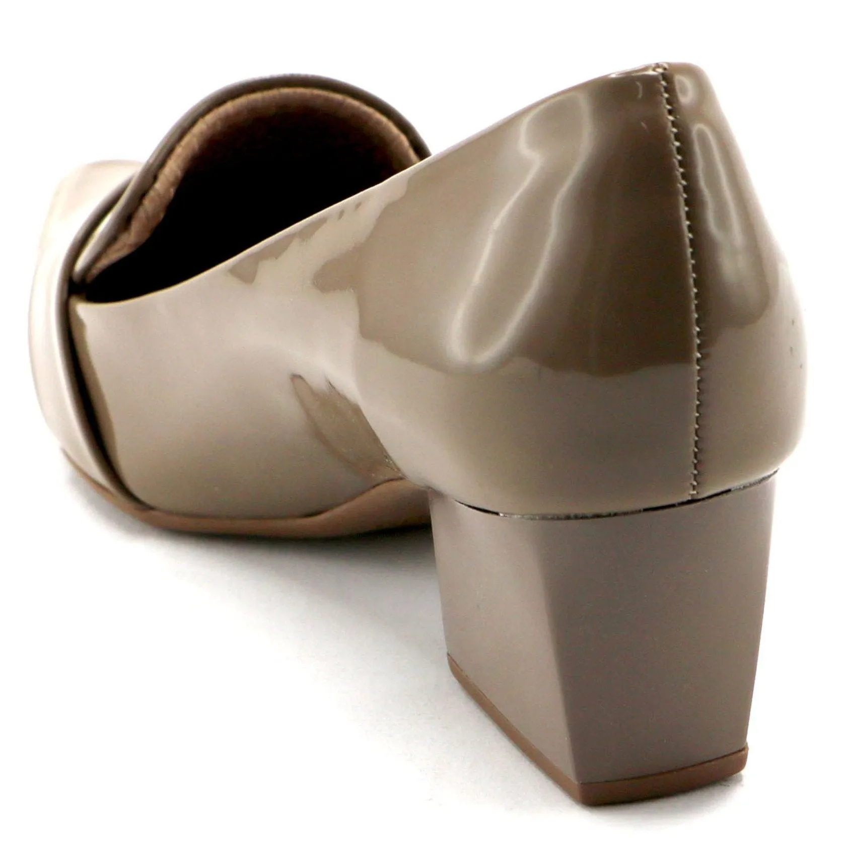 Taupe Pat Pumps for Womens (744.039)