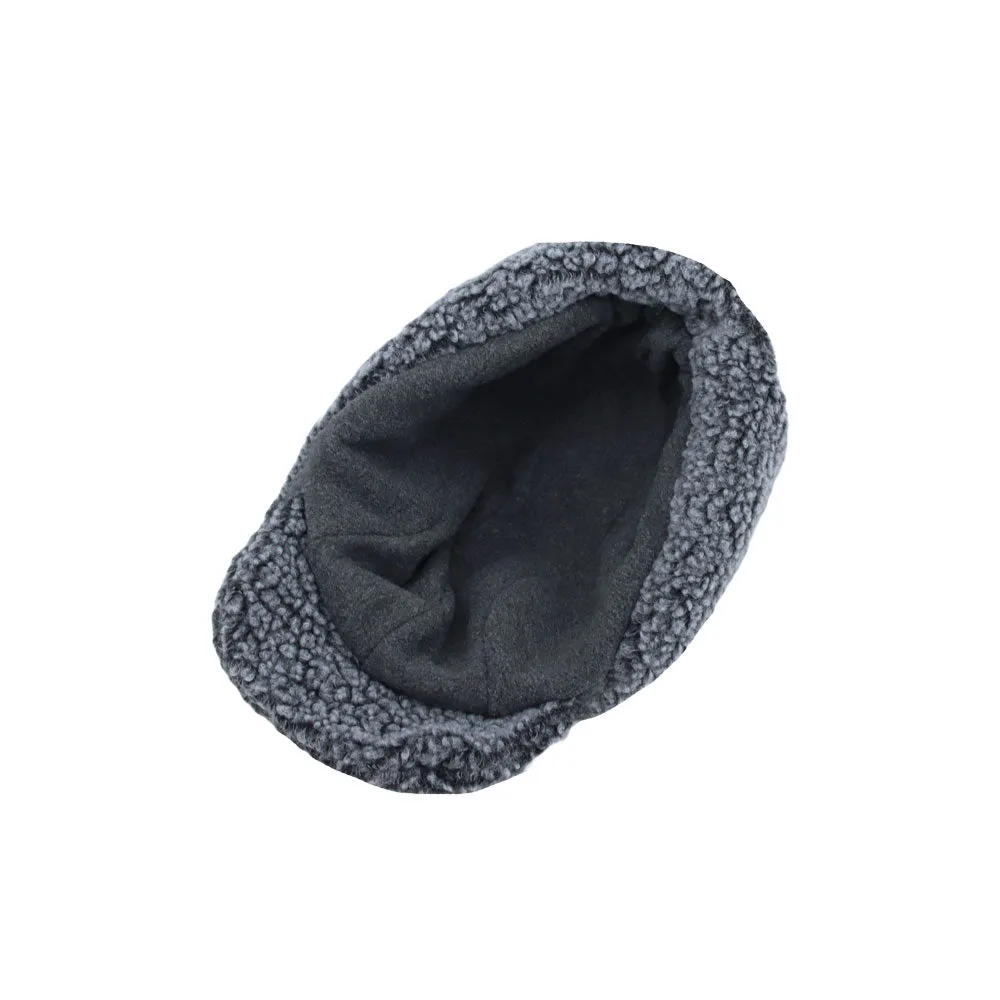 Winter Fleece Lined Warm Trapper Cap Shearling Ear Flap Hat MUT1493