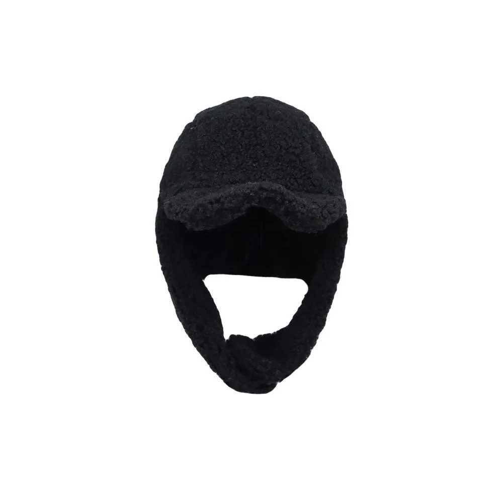 Winter Fleece Lined Warm Trapper Cap Shearling Ear Flap Hat MUT1493