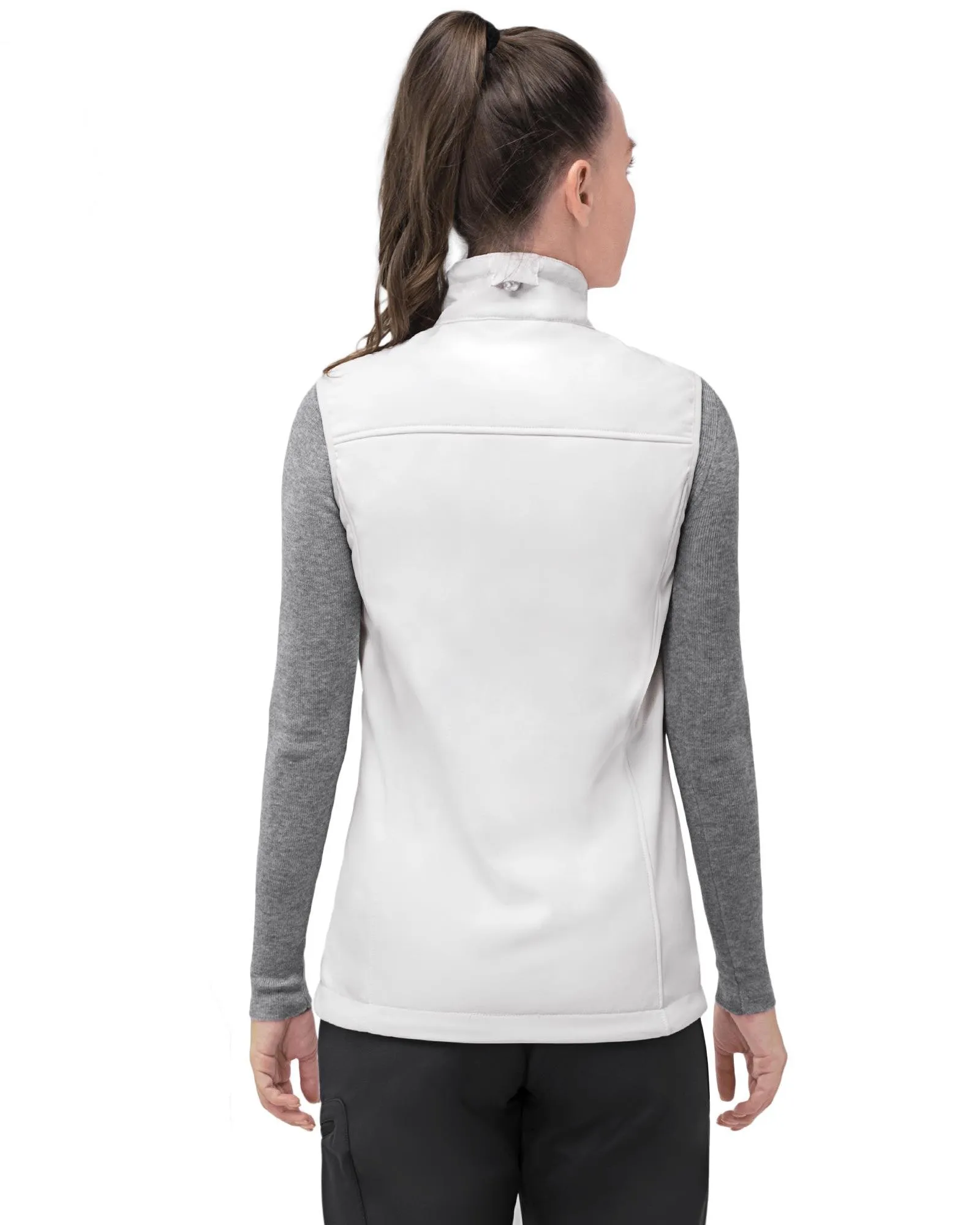 Women’s 0.88 lbs Weatherproof Softshell Fleece Lined Gilet Vest Outerwear with 4 Pockets