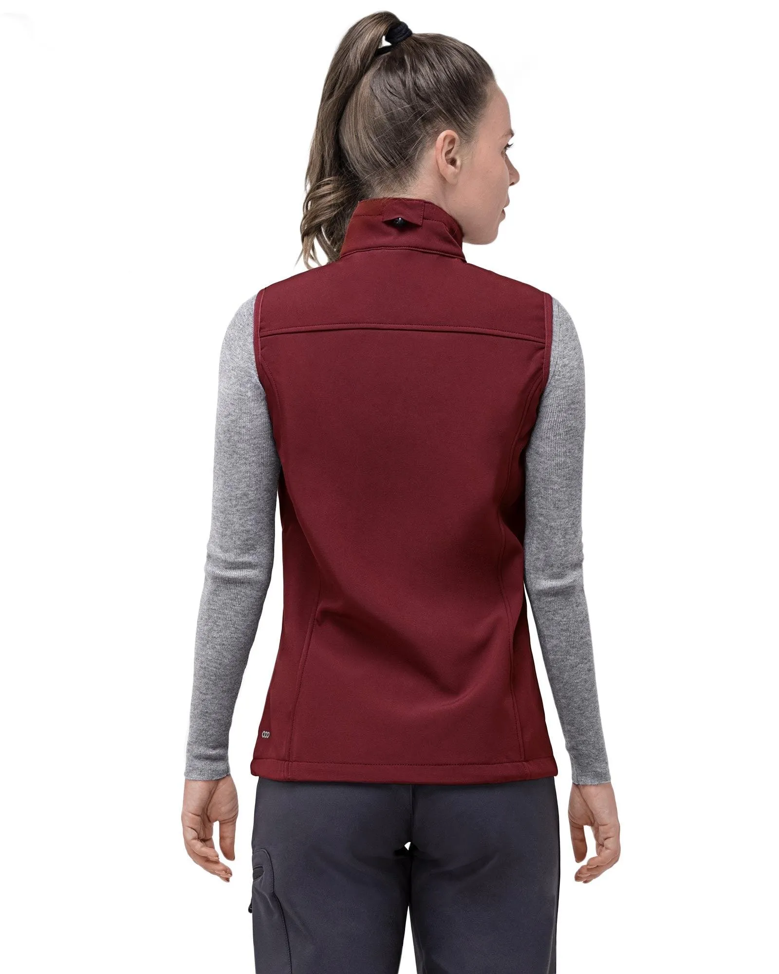 Women’s 0.88 lbs Weatherproof Softshell Fleece Lined Gilet Vest Outerwear with 4 Pockets