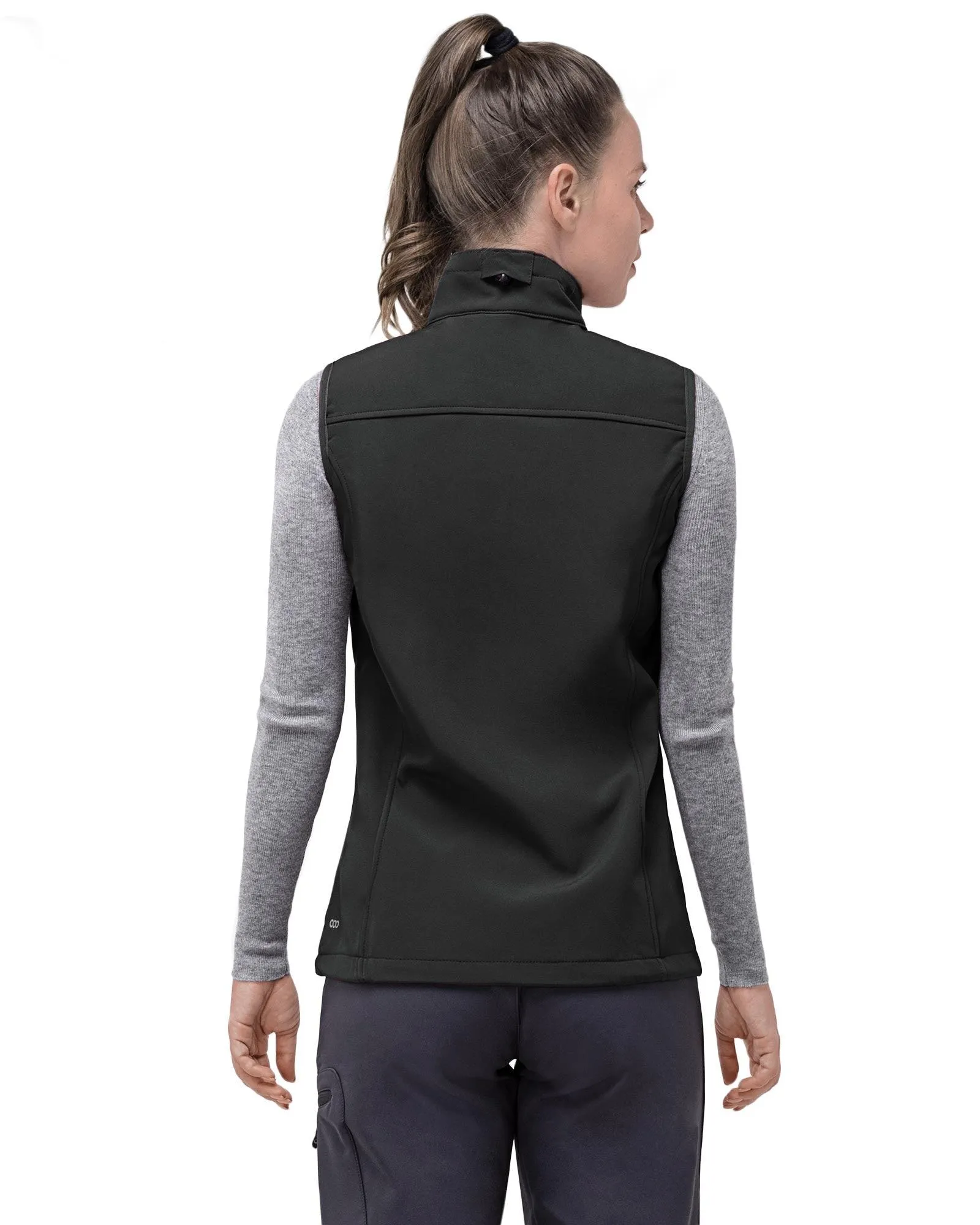 Women’s 0.88 lbs Weatherproof Softshell Fleece Lined Gilet Vest Outerwear with 4 Pockets