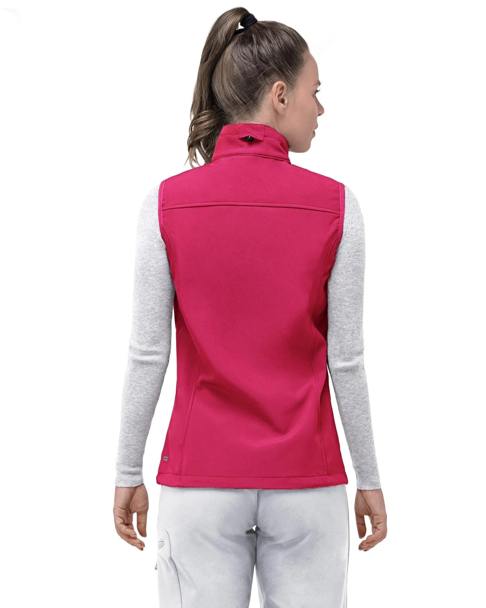 Women’s 0.88 lbs Weatherproof Softshell Fleece Lined Gilet Vest Outerwear with 4 Pockets