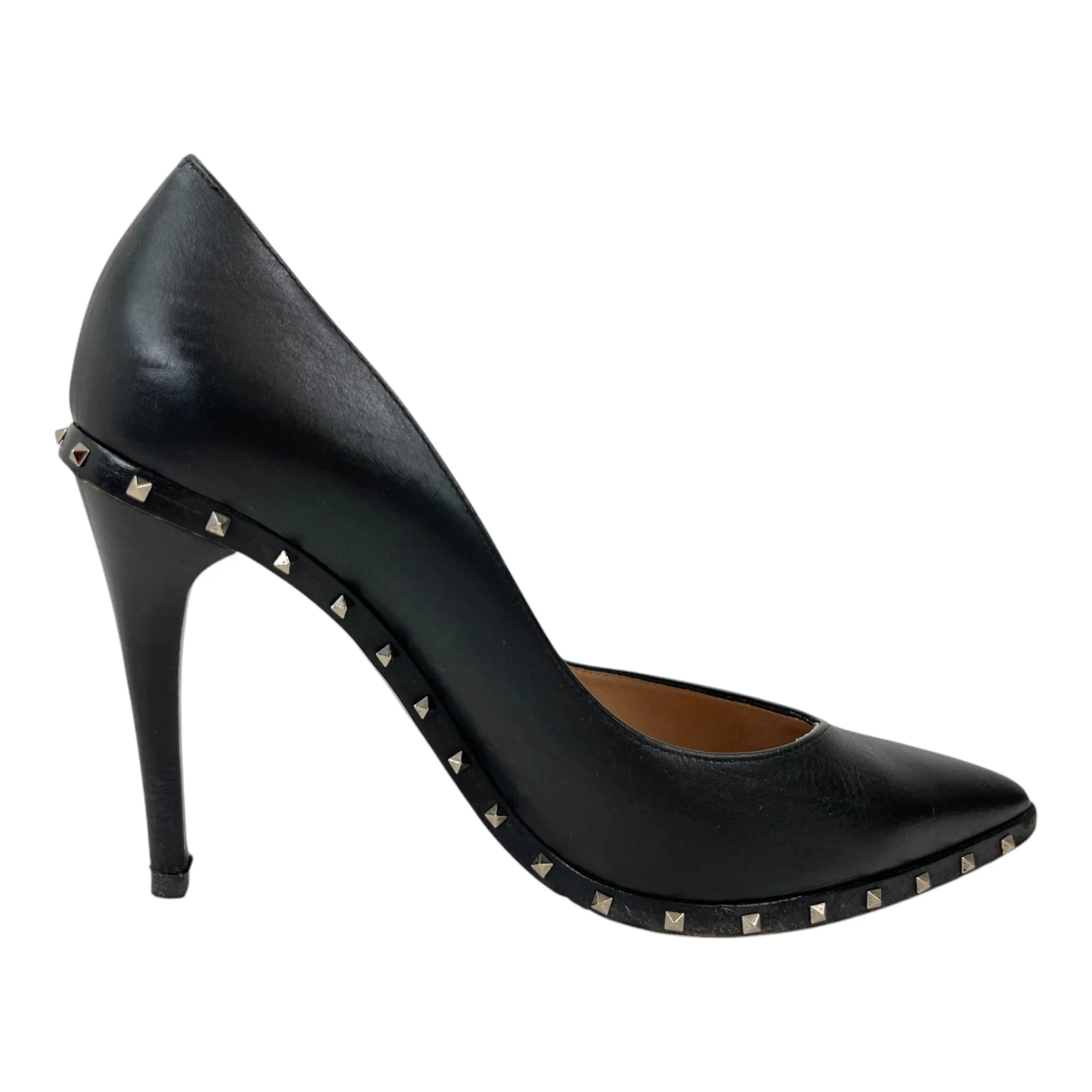 Women's Rockstud Heels Black Size EU 37 / UK 4